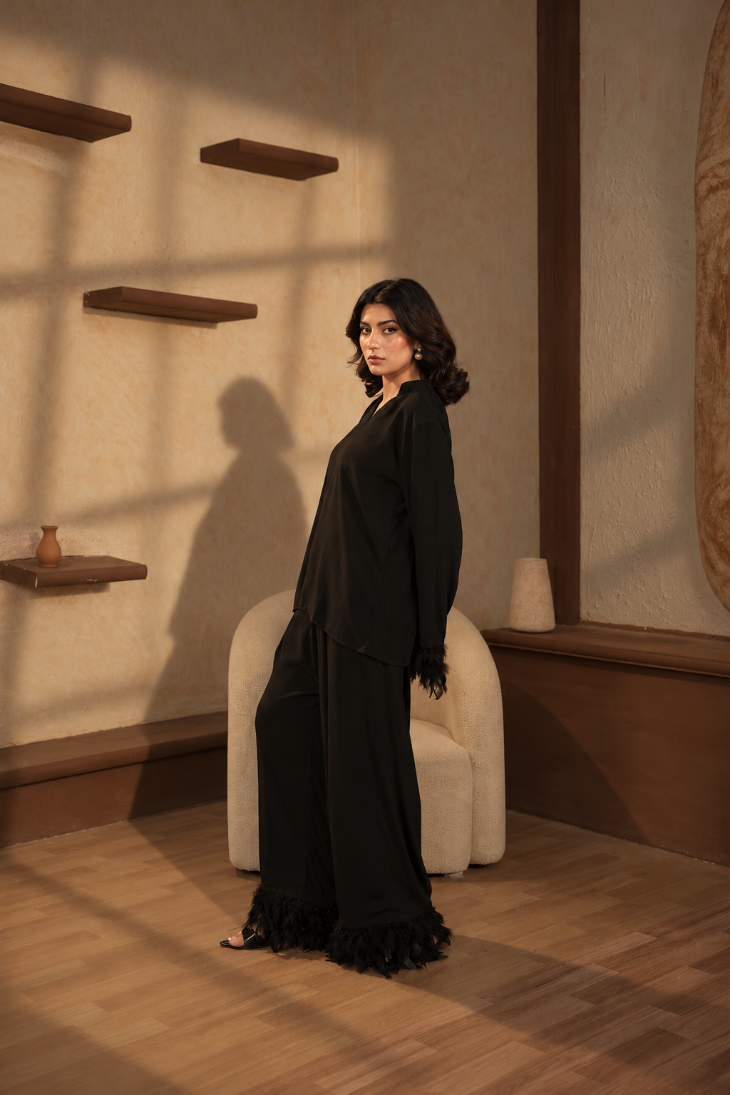 Look 04 — Noir Gold-Embellished Evening Wear