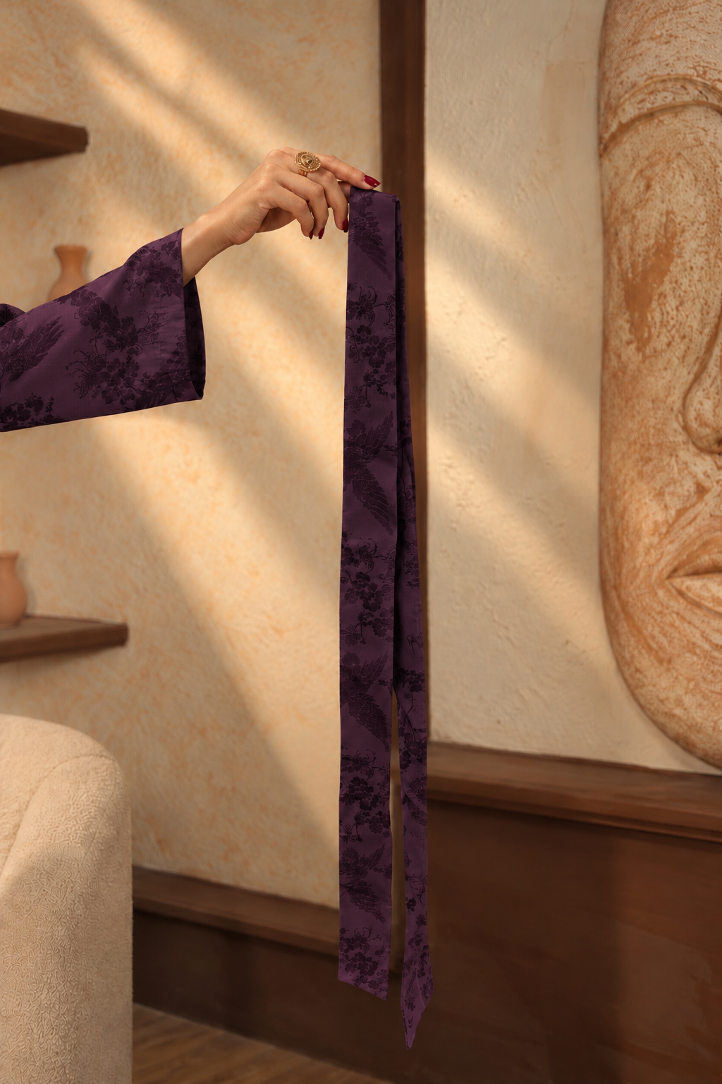 Look 07 — Deep Mauve Embroidered Kurta