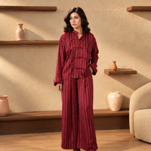 Her Coded Look 06 dusty rose handcrafted pret ensemble